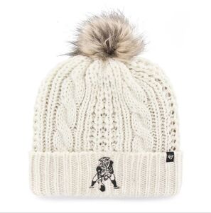47 Brand Cream Knit Beanie with Pom